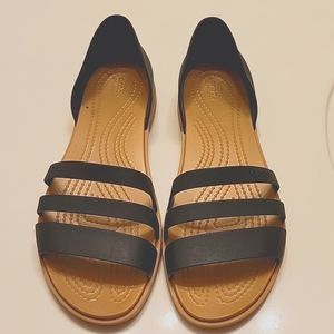 Womens Black Crocs Sandals size 8